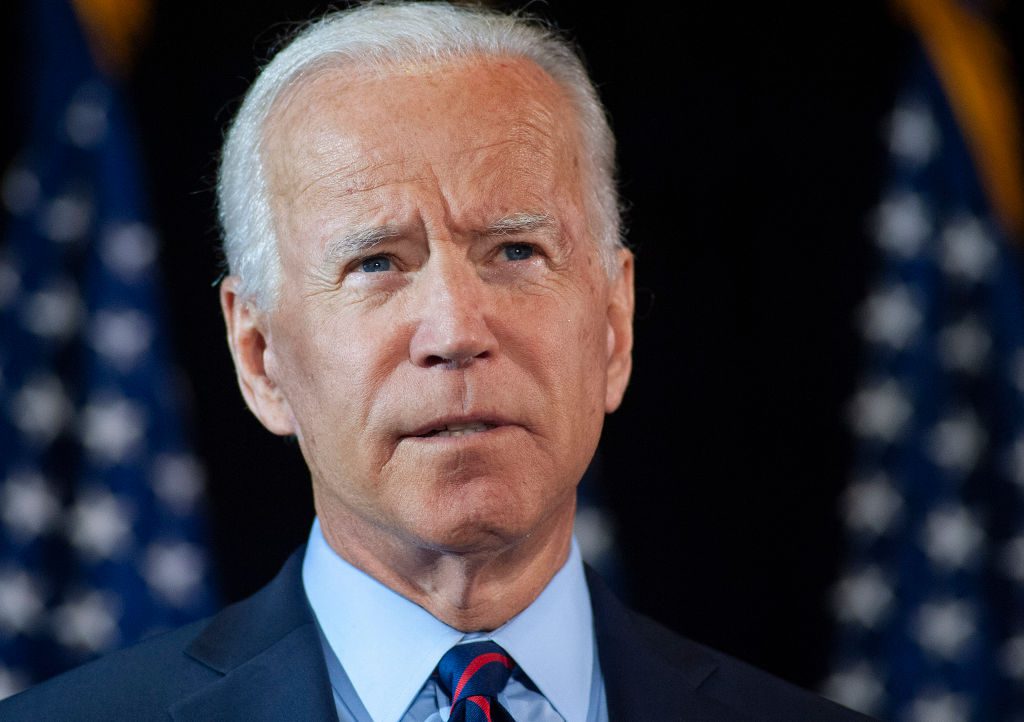 WILMINGTON, DE - SEPTEMBER 24: Democratic candidate for president, former Vice President Joe Biden  makes remarks about the DNI Whistleblower Report as well as President Trumps ongoing abuse of power at the Hotel DuPont on September 24, 2019 in Wilmington, Delaware. (Photo by William Thomas Cain/Getty Images)