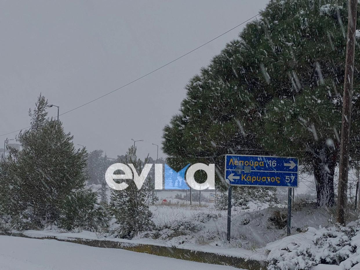 Εύβοια: Χωριά θαμμένα στο χιόνι και χωρίς ρεύμα