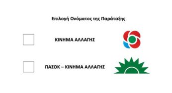 ΠΑΣΟΚ – ΚΙΝΑΛ: Αυτό είναι το ψηφοδέλτιο για την αλλαγή ονόματος – Οι δύο επιλογές