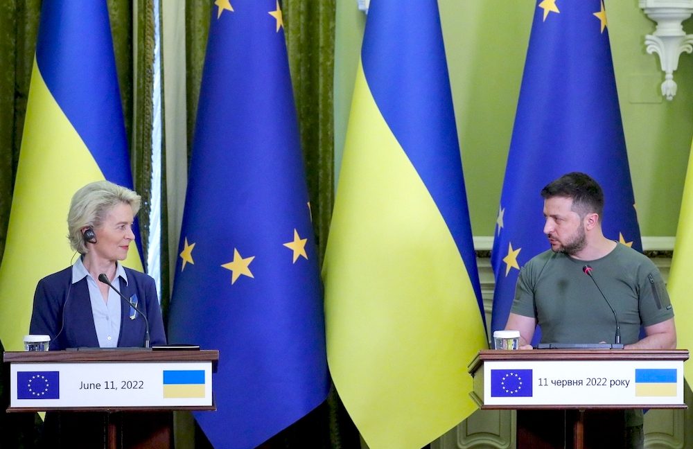 President of EU Commission Ursula von der Leyen visits Ukraine.