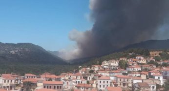 Φωτιά στη Σάμο – Αναζωπύρωση στη Λέσβο