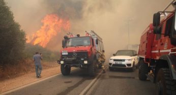 Μάχη με την πύρινη λαίλαπα σε Δυτική Αττική και Λουτράκι (upd)