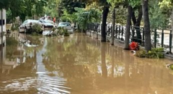 Συνεχίζονται τα πλημμυρικά φαινόμενα στη Λάρισα