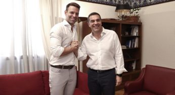 Το ευρωψηφοδέλτιο του ΣΥΡΙΖΑ-ΠΣ παρουσιάζει ο Στέφανος Κασσελάκης παρουσία και του Αλέξη Τσίπρα
