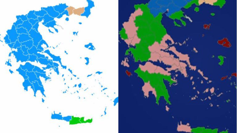 Σε ποιες περιφέρειες τα κόμματα πέτυχαν τις υψηλότερες επιδόσεις